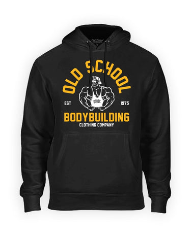 Hoodie "Vintage Gold's" Black - Old School Bodybuilding Clothing Co.