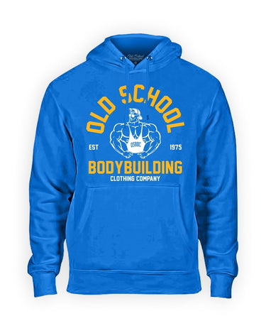 Hoodie "Vintage Gold's" Royal Blue - Old School Bodybuilding Clothing Co.