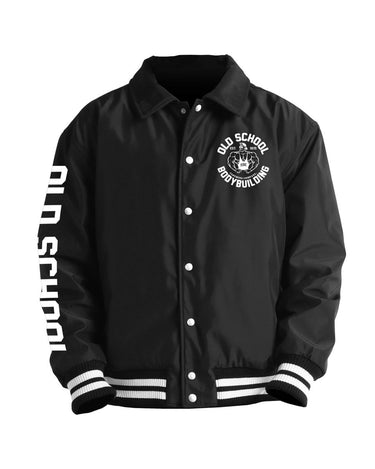 Old School Collared Mid Weight Varsity Jacket - Old School Bodybuilding Clothing Co.