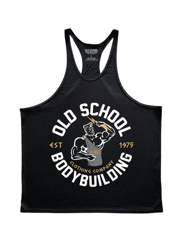 Olympia 2025 "Emblem" Black Stringer - Old School Bodybuilding Clothing Co.