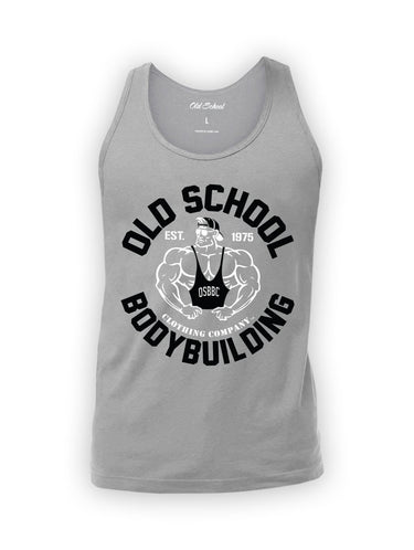 OS "Emblem" Dark Heather Grey Tank Top - Old School Bodybuilding Clothing Co.