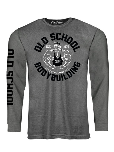 OS "Emblem" Heavy Metal Long Sleeve 60/40 Tee - Old School Bodybuilding Clothing Co.
