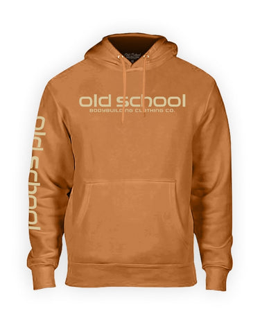 OS "Karheartt" Brown & Beige Midweight Hoodie - Old School Bodybuilding Clothing Co.