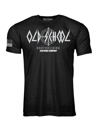 OS "Photograph" Black Heather 60/40 Tee Shirt - Old School Bodybuilding Clothing Co.