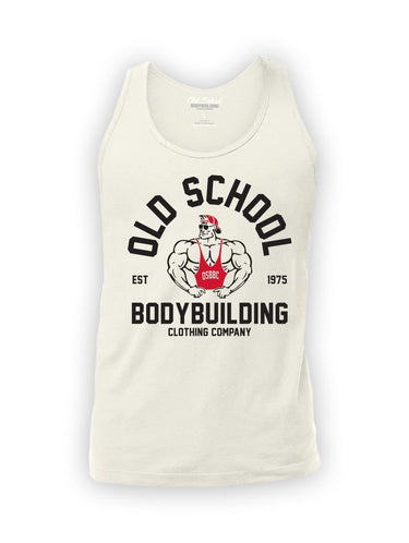 OS Tank Top "Vintage Gold's" Natural - Old School Bodybuilding Clothing Co.