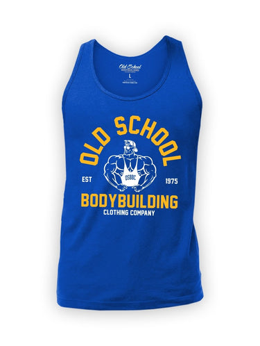 OS "Vintage Gold's" Royal Blue Tank Top - Old School Bodybuilding Clothing Co.