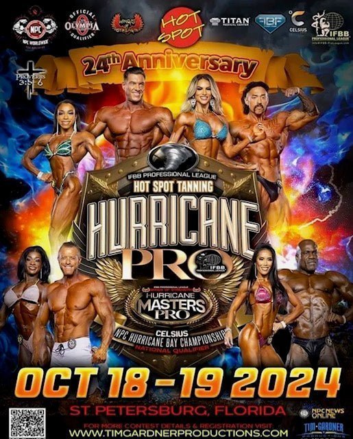 2024 IFBB Professional League Hot Spot Tanning Hurricane Pro - Old School Bodybuilding Clothing Co.