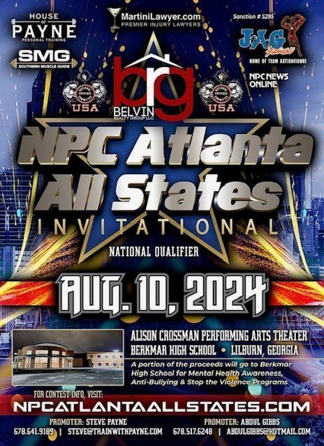 NPC Atlanta All States Invitational National Qualifier - Old School Bodybuilding Clothing Co.