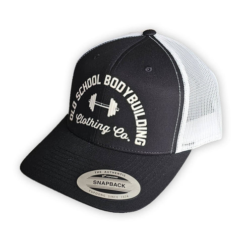 Copy of YP Black & White Trucker Hat - Old School Bodybuilding Clothing Co.