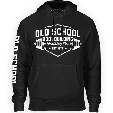 Hoodie "Mono Shield" Black - Old School Bodybuilding Clothing Co.