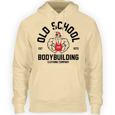 Hoodie "Vintage Gold's" Banana Cream - Old School Bodybuilding Clothing Co.