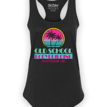 Ladies "VICE” Black Racerback Tank - Old School Bodybuilding Clothing Co.