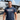 Maverick Red White & Blue on Navy Blue 60/40 Tee Shirt - Old School Bodybuilding Clothing Co.