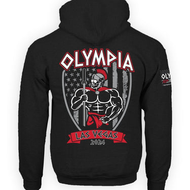 Olympia 2024 Black Heavyweight Hoodie - Old School Bodybuilding Clothing Co.