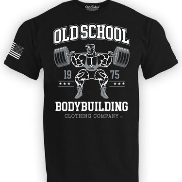 OS "Leg Day" Black 60/40 Tee Shirt - Old School Bodybuilding Clothing Co.