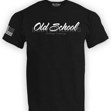 OS "Minimalist 2D" Black Tee Shirt - Old School Bodybuilding Clothing Co.