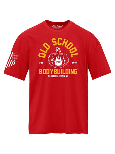 OS "Oversized" Black Gold's Vintage 100% Cotton Tee Shirt - Old School Bodybuilding Clothing Co.