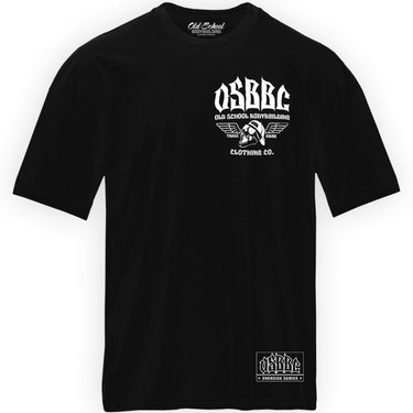 OS "Oversized" Black Tee Shirt - Old School Bodybuilding Clothing Co.